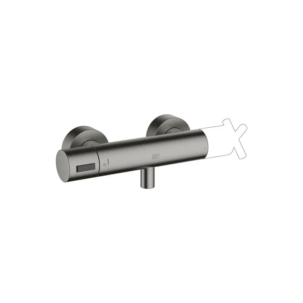 DORNBRACHT Brause-Thermostat für Wandmonatge SERIENNEUTRAL 34443979 Dark Platinum gebürstet, 34443979-99 Galeriebild 1